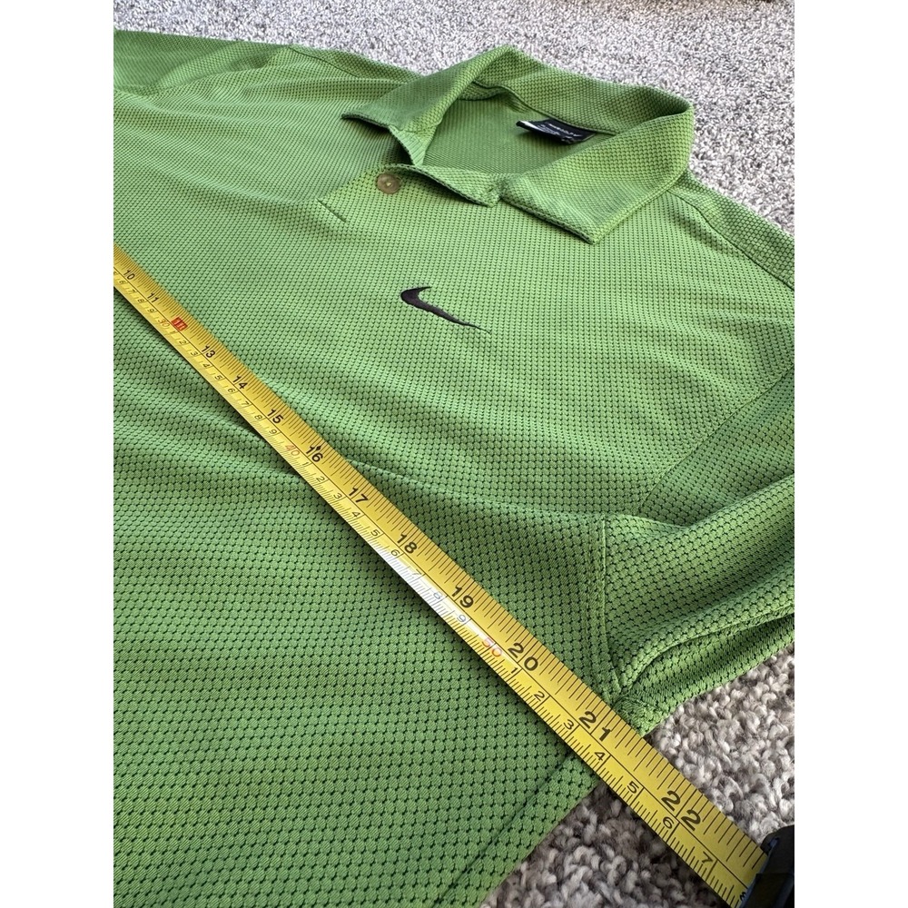 Nike Golf Dri Fit Mens Shirt Polo Green Soft Mesh Design Size Medium‎ - Picture 5 of 8